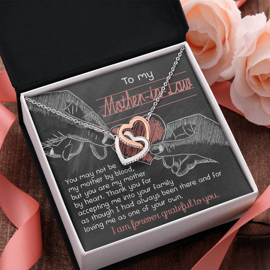 Mother-In-Law - Accepting Me - Interlocking Hearts Necklace