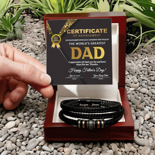 DAD - The World's Greatest Dad - Forever Bracelet