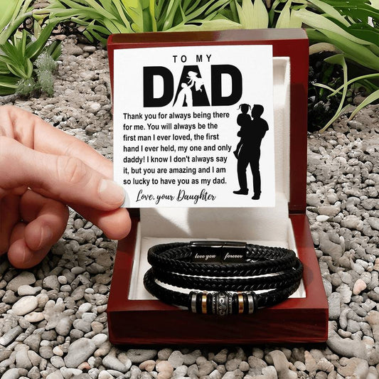 DAD - Always Be The First - From Daughter - Forever Bracelet